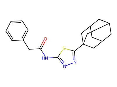 N-[5-(1-adamantyl)-1,3,4-thiadiazol-2-yl]-2-phenylacetamide structure