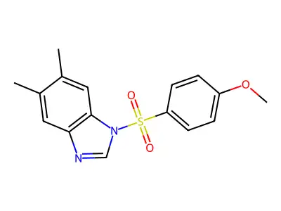 1-(4-Methoxyphenyl)sulfonyl-5,6-dimethylbenzimidazole structure