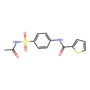 N-[4-(acetylsulfamoyl)phenyl]thiophene-2-carboxamide structure
