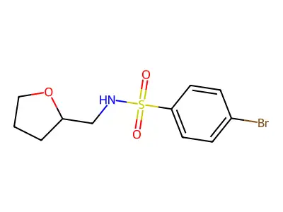 4-bromo-N-(tetrahydrofuran-2-ylmethyl)benzenesulfonamide structure