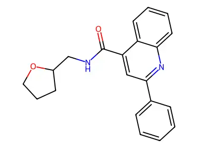 N-(oxolan-2-ylmethyl)-2-phenylquinoline-4-carboxamide structure