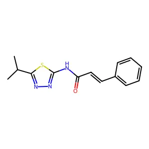 (2E)-3-phenyl-N-[5-(propan-2-yl)-1,3,4-thiadiazol-2-yl]prop-2-enamide structure