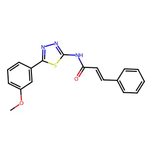 (E)-N-[5-(3-methoxyphenyl)-1,3,4-thiadiazol-2-yl]-3-phenylprop-2-enamide structure