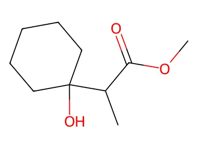 Methyl 2-(1-hydroxycyclohexyl)propanoate structure