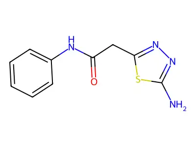 2-(5-amino-1,3,4-thiadiazol-2-yl)-N-phenylacetamide structure