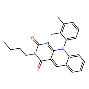 3-Butyl-10-(2,3-dimethylphenyl)pyrimido[4,5-b]quinoline-2,4(3H,10H)-dione structure