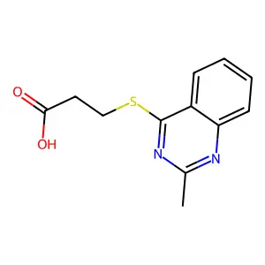 3-(2-甲基喹唑啉-4-基)硫基丙酸 structure