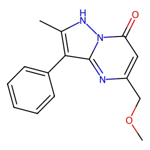 5-(methoxymethyl)-2-methyl-3-phenylpyrazolo[1,5-a]pyrimidin-7(4H)-one structure