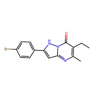 2-(4-Bromophenyl)-6-ethyl-5-methylpyrazolo[1,5-a]pyrimidin-7-ol structure