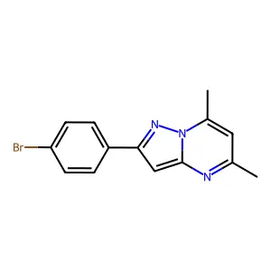 2-(4-Bromophenyl)-5,7-dimethylpyrazolo[1,5-a]pyrimidine structure