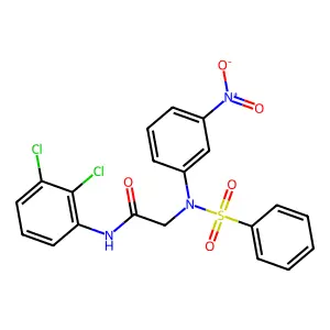 2-[N-(benzenesulfonyl)-3-nitroanilino]-N-(2,3-dichlorophenyl)acetamide structure