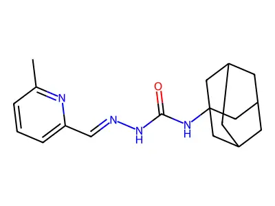 1-(1-adamantyl)-3-[(6-methylpyridin-2-yl)methylideneamino]urea structure