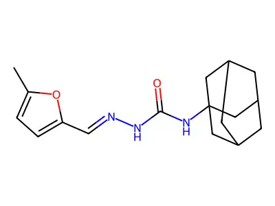 1-(1-Adamantyl)-3-[(5-methylfuran-2-yl)methylideneamino]urea structure