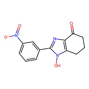 1-hydroxy-2-(3-nitrophenyl)-1,5,6,7-tetrahydro-4H-benzimidazol-4-one structure