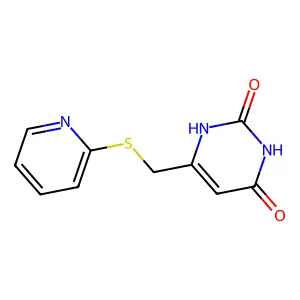 6-(Pyridin-2-ylsulfanylmethyl)-1H-pyrimidine-2,4-dione structure