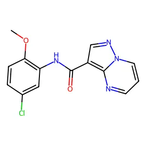 N-(5-chloro-2-methoxyphenyl)pyrazolo[1,5-a]pyrimidine-3-carboxamide structure