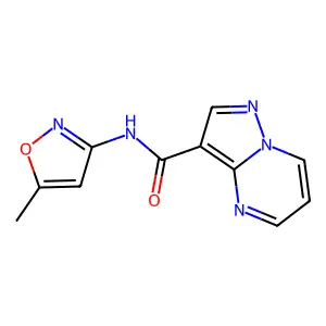 N-(5-methyl-3-isoxazolyl)pyrazolo[1,5-a]pyrimidine-3-carboxamide structure