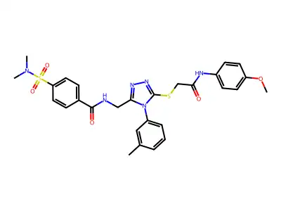 4-(dimethylsulfamoyl)-N-{[5-({[(4-methoxyphenyl)carbamoyl]methyl}sulfanyl)-4-(3-methylphenyl)-4H-1,2,4-triazol-3-yl]methyl}benzamide structure