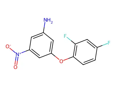 3-(2,4-Difluorophenoxy)-5-nitroaniline structure