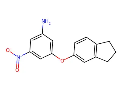 3-(2,3-dihydro-1H-inden-5-yloxy)-5-nitroaniline structure