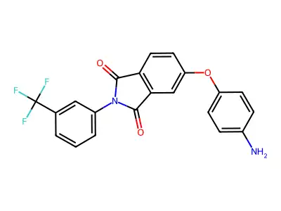 5-(4-Aminophenoxy)-2-[3-(trifluoromethyl)phenyl]isoindole-1,3-dione structure