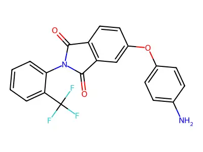 5-(4-Aminophenoxy)-2-[2-(trifluoromethyl)phenyl]isoindole-1,3-dione structure