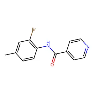 N-(2-bromo-4-methylphenyl)isonicotinamide structure