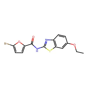 5-bromo-N-(6-ethoxy-1,3-benzothiazol-2-yl)furan-2-carboxamide structure