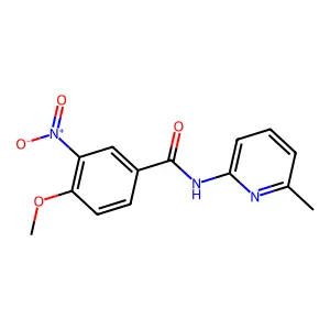 4-methoxy-N-(6-methylpyridin-2-yl)-3-nitrobenzamide structure