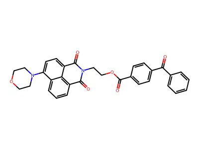 2-(6-Morpholin-4-yl-1,3-dioxobenzo[de]isoquinolin-2-yl)ethyl 4-benzoylbenzoate structure