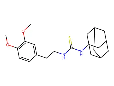 1-(1-Adamantyl)-3-[2-(3,4-dimethoxyphenyl)ethyl]thiourea structure