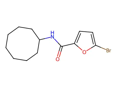 5-bromo-N-cyclooctylfuran-2-carboxamide structure