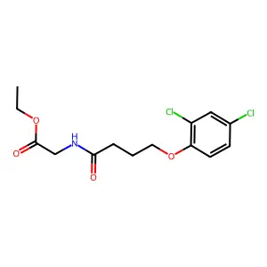 Ethyl 2-[4-(2,4-dichlorophenoxy)butanoylamino]acetate structure