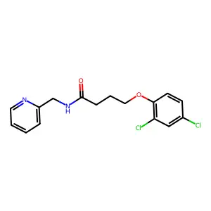 4-(2,4-dichlorophenoxy)-N-(pyridin-2-ylmethyl)butanamide structure