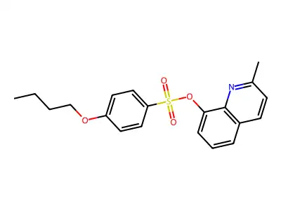 4-Butoxy-benzenesulfonic acid 2-methyl-quinolin-8-yl ester structure