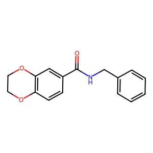 N-benzyl-2,3-dihydro-1,4-benzodioxine-6-carboxamide structure