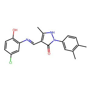 (4Z)-4-{[(5-chloro-2-hydroxyphenyl)amino]methylidene}-1-(3,4-dimethylphenyl)-3-methyl-4,5-dihydro-1h-pyrazol-5-one structure