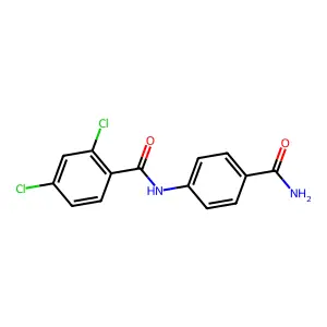 N-(4-(Aminocarbonyl)phenyl)-2,4-dichlorobenzamide structure