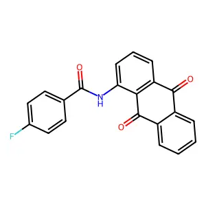 N-(9,10-dioxo-9,10-dihydroanthracen-1-yl)-4-fluorobenzamide structure
