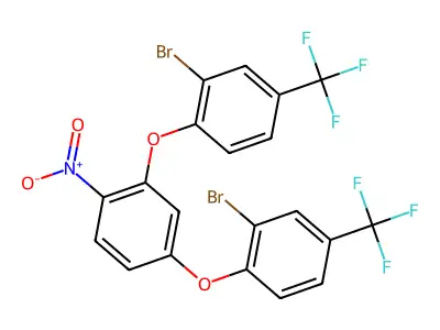2,4-Bis[2-bromo-4-(trifluoromethyl)phenoxy]-1-nitrobenzene structure