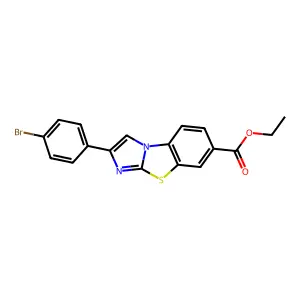 Ethyl 2-(4-bromophenyl)imidazo[2,1-b][1,3]benzothiazole-7-carboxylate structure