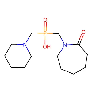 ((2-Oxoazepan-1-yl)methyl)(piperidin-1-ylmethyl)phosphinic acid structure