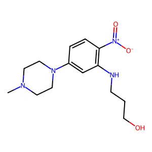 3-[5-(4-Methylpiperazin-1-yl)-2-nitroanilino]propan-1-ol structure