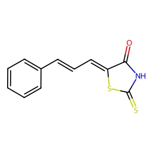 5-((E)-3-Phenylallylidene)-2-thioxothiazolidin-4-one structure
