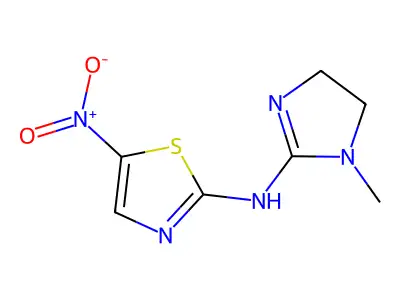 2-Thiazolamine, N-(1-methyl-2-imidazolidinyl)-5-nitro- structure
