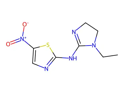 2-Thiazolamine, N-(1-ethyl-2-imidazolidinyl)-5-nitro- structure
