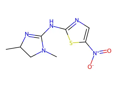 2(14ME-13-Imidazoln-2AM)5NO2-thiazole structure