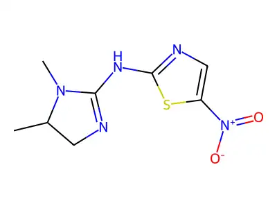 2(15Dime-13-imidazolinyliden-2AM)-5NO2-thiazole structure