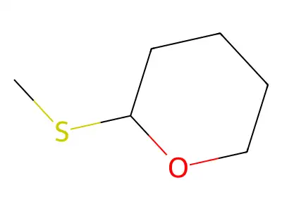 2H-Pyran, tetrahydro-2-(methylthio)- structure