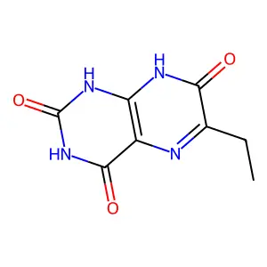 6-Ethyl-2,4,7-pteridinetriol structure